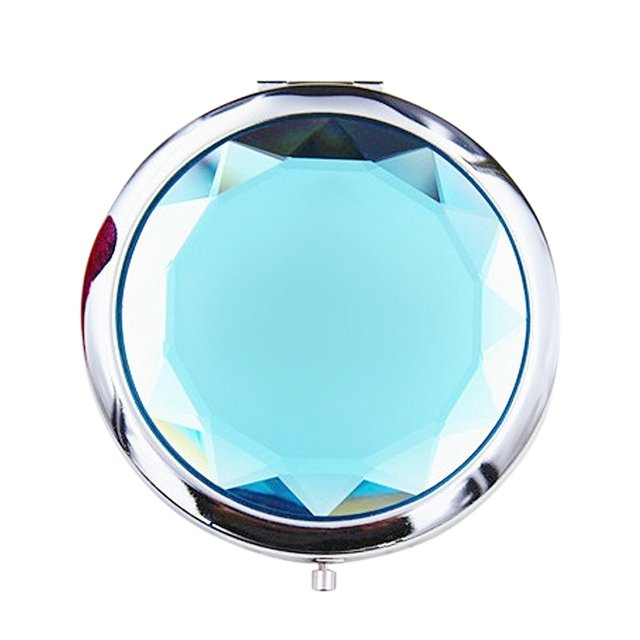 VONKY Miroir de Poche Beauté Mini en Cristal pour Femmes Filles Maquillage Portable Compact Rond Pliant