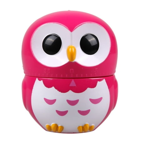 

FTjfrsbc Owl Cartoon Kitchen Timers 60 Minutes Cooking Mechanical Home Decor RoseRed