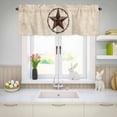 thumbnail image 5 of Valances for Windows Vintage Western Star Rod Pocket Short Curtain for Bathroom Living Room Bedroom Shabby Country Pentagram 1 Panel 42x12in, 5 of 9