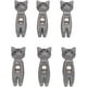 thumbnail image 1 of Cat Snack Clips Cute Cat Clothespin Snack Bag Sealing Clip Large Bag Clips for Food Storage Home Storage Clip(Gray), 1 of 5