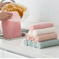 thumbnail image 2 of Becaristey 4X Dish Cloth Table Rag Cleaning Tool Washable Kitchen Gadget Long-lasting Exquisite Multipurpose Home Supplies Beige 1Set, 2 of 6