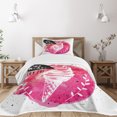 thumbnail image 3 of Ambesonne Ice Cream Quilted Bedspread Set 2 Pcs, Yummy, Twin Size, Pink Black White, 3 of 6