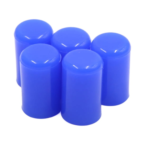5Pcs 12mm 15/32" Tapón Obturador del Extremo Tubo de Vacío de Admisión de Silicona Azul