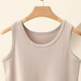 thumbnail image 2 of Women Athletic Yoga Tank Tops Summer Casual Crewneck Cropped Sleeveless Tshirts Workout Stretch Solid Color Slim Camisole, 2 of 6