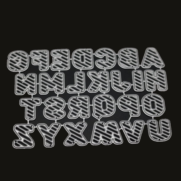 Tuscom large big alphabet letters cutting dies stencils metal for diy