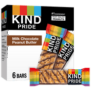 KIND Pride Bars, Milk Chocolate Peanut Butter, 1.4 oz, 6 Count