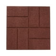 thumbnail image 4 of GroundSmart 16" x 16" x 3/4" Red Dual-Sided Rubber Garden Patio Paver, 9 Pack, 4 of 10