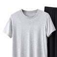 thumbnail image 5 of Cavosen Men's Short Pajama Sets 2 Piece Casual Crewneck Short Sleeve Sleepwear with Jogger Pants Solid Breathable Loungewear Summer Soft Matching Set, 5 of 5