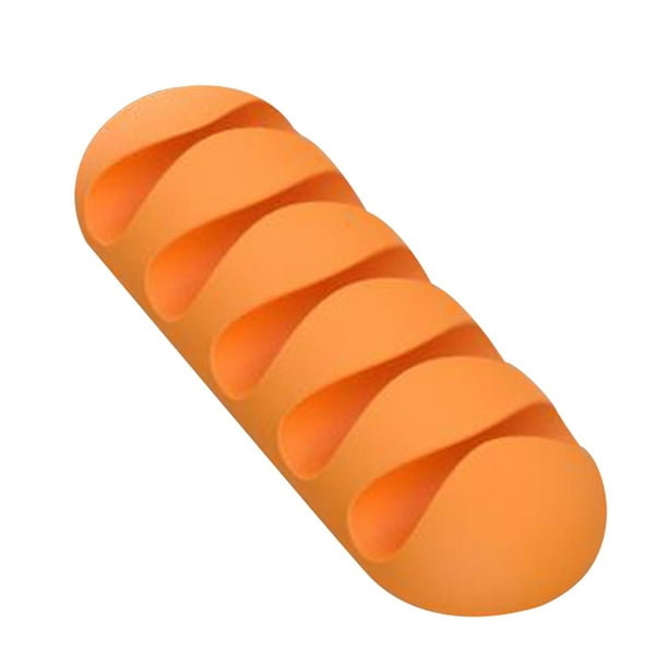 Pequeño Y Duradero, Organizador de Cables Multifuncional en La Parte Posterior Orange 5 ranuras jinwen Soporte para gestión de cables