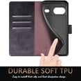 thumbnail image 5 of Suanpot Para Google Pixel 7 5G Funda Tipo Cartera Con Bloqueo Rfid Titular De La Tarjeta De Crédito Flip Book Pu Funda Protectora De Cuero Mujeres Hombres Para Pixel 7 Funda Del Teléfono Negro, 5 of 5