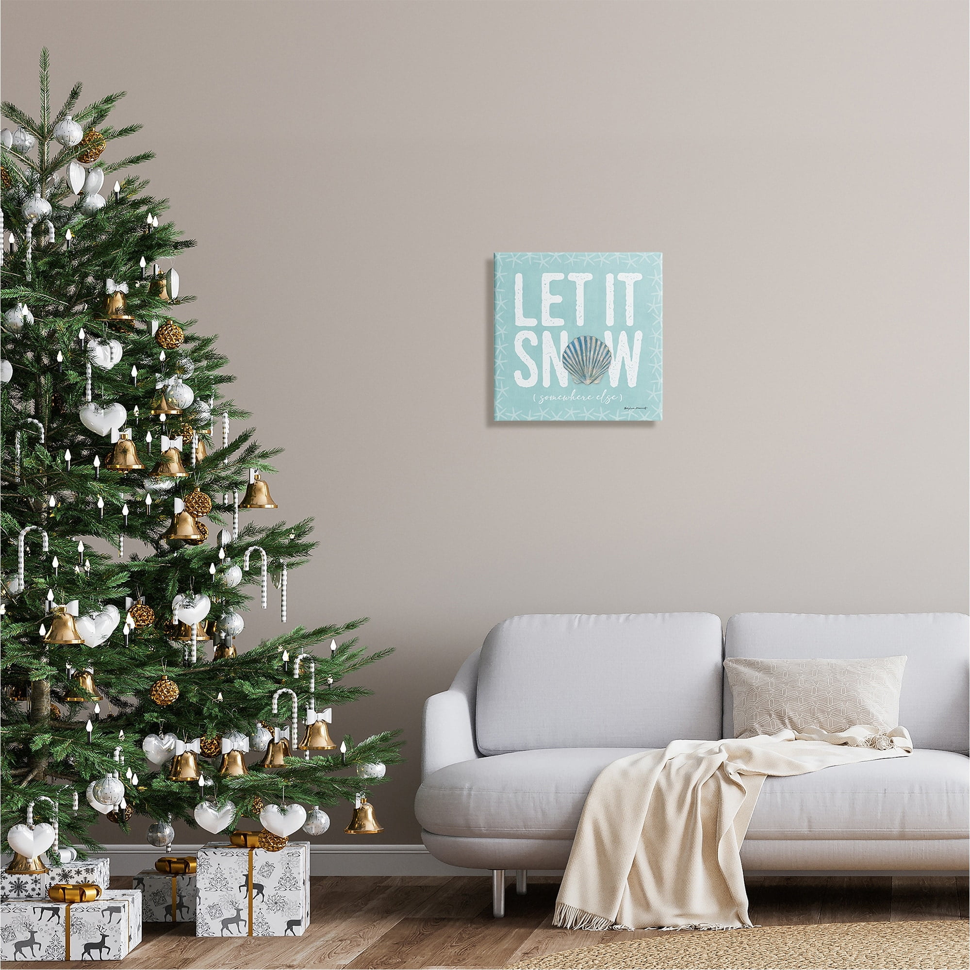 Stupell Industries Let It Snow Somewhere Else Holiday Holiday Painting Gallery Wrapped Canvas Print Wall Art