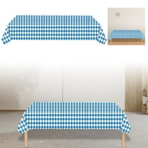 Blue White Tablecloths, Rectangle Checkered Tablecover 52 x 86in, Festival Party Accessories for Oktoberfest Decorations Camping Picnic
