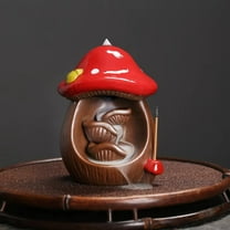 1pc Ceramic Mushroom House Backflow Incense Burner, Home & Office Decor (Without Incense)