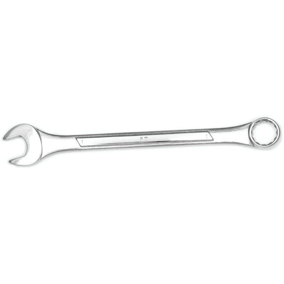 Performance Tool W332C 1 in. Combination Wrench, Drop-Forged Chrome Alloy Steel, Satin Chrome Finish, Rounded Box End
