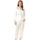thumbnail image 1 of Conjuntos de pijama para mujer Ropa de dormir de manga larga con botones Traje de noche suave para mujer Conjuntos de salón Pj blanco L, 1 of 5