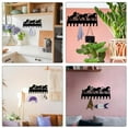 thumbnail image 6 of Iron Wall Mounted Hook Hangers 10-Hook Decorative Organizer Rack for Bag Clothes Key Scarf Hanging Holder with Screws Black Horse 150x330mm 1 Set, 6 of 7