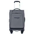 thumbnail image 2 of Wrangler 20-inch Soft-Side Expandable Rolling Carry-on with 8-Wheel Spinner System, Sharkskin Grey, 2 of 7