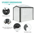 thumbnail image 6 of EAGLE PEAK 8x6 Portable Walk-in Greenhouse with with Reinforced Corners, Instant Pop-up Indoor Outdoor Plant Gardening Green House Canopy, Roll-up Zipper Entry Doors and 2 Side Windows, White, 6 of 10