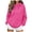 Hot Pink, variant on felwors Women's Oversized Fleece Pullover Hoodie Drawstring Pocket Casual Sweatshirt Yellow for Size M
