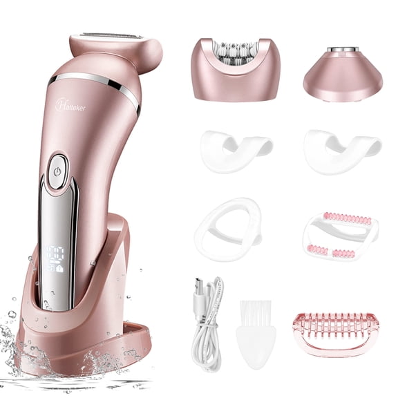 Hatteker Electric Shaver for Women Lady Epilator Electric Razors Kit Hair Remover for Face Armpit Bikini Trimmer
