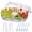 Clear (1pcs), variant on Innovative Life Chilled Serving Platter with Lid, 4 Compartments,Salad Bowl, Perfect for Food, Veggie, Clear