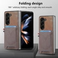 thumbnail image 2 of Leather Wallet Case Compatible Samsung Galaxy Z Fold 5 With Card Holder Card Slot Z Fold 5 Cover For Men, 2 of 3