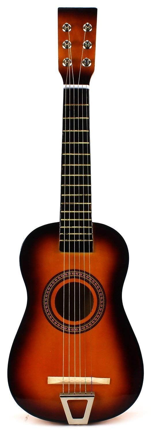 Gold Acoustic Classic Rock 'N' Roll 6 Stringed Guitar Toy Guitar