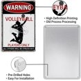 thumbnail image 2 of Basketball Metal Tin Sign Vintage Basketball Poster Plaque Signs Gifts for Boys Room Home Wall Decor Warning Basketball Players Only All Others Will Be Struck Out 8x12 Inch, 2 of 5
