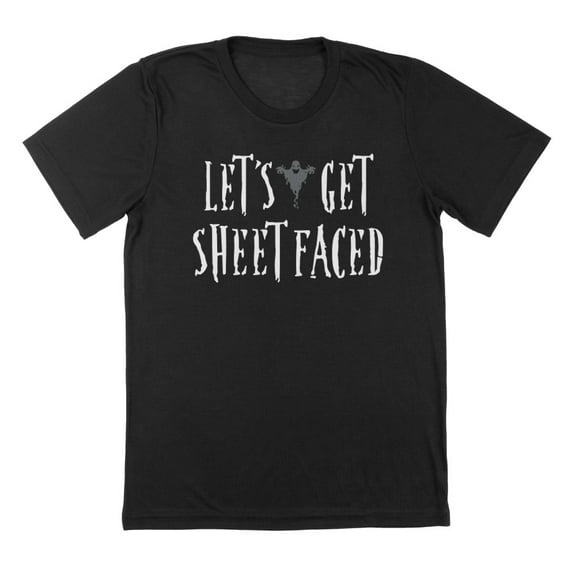 Let'S Get Sheetfaced Humor Graphic Black Mens T-Shirt