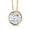 Aquamarine, March, variant on 14K White Gold White Zirconia Pendant Necklace for Women (0.84 Cttw, Gemstone, Round 6MM, with 18 inch Chain)