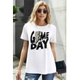 thumbnail image 4 of Football Shirts for Women Game Day Tshirt Sunday Football Graphic Tee Top Funday Shirt Blouse, 4 of 7