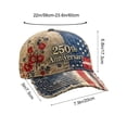 thumbnail image 6 of 250 Anniversary USA Hat, Vintage Washed Patriotic Baseball Cap with Bald Eagle & Statue of Liberty Digital Printed, Red White Blue USA Flag Trucker Hat for Men Women, 6 of 6