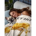 thumbnail image 3 of Farmhouse Cow California King Size Flat Sheet, Wrinkleproof & Fadeproof Cooling Flat Bed Sheet Only, Vintage Animal Life Better Abstract Text Breathable Soft Bedding Top Sheets 108 x 98 Inches, 3 of 8