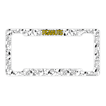 Peanuts Cartoon License Plate Frame (ABS)