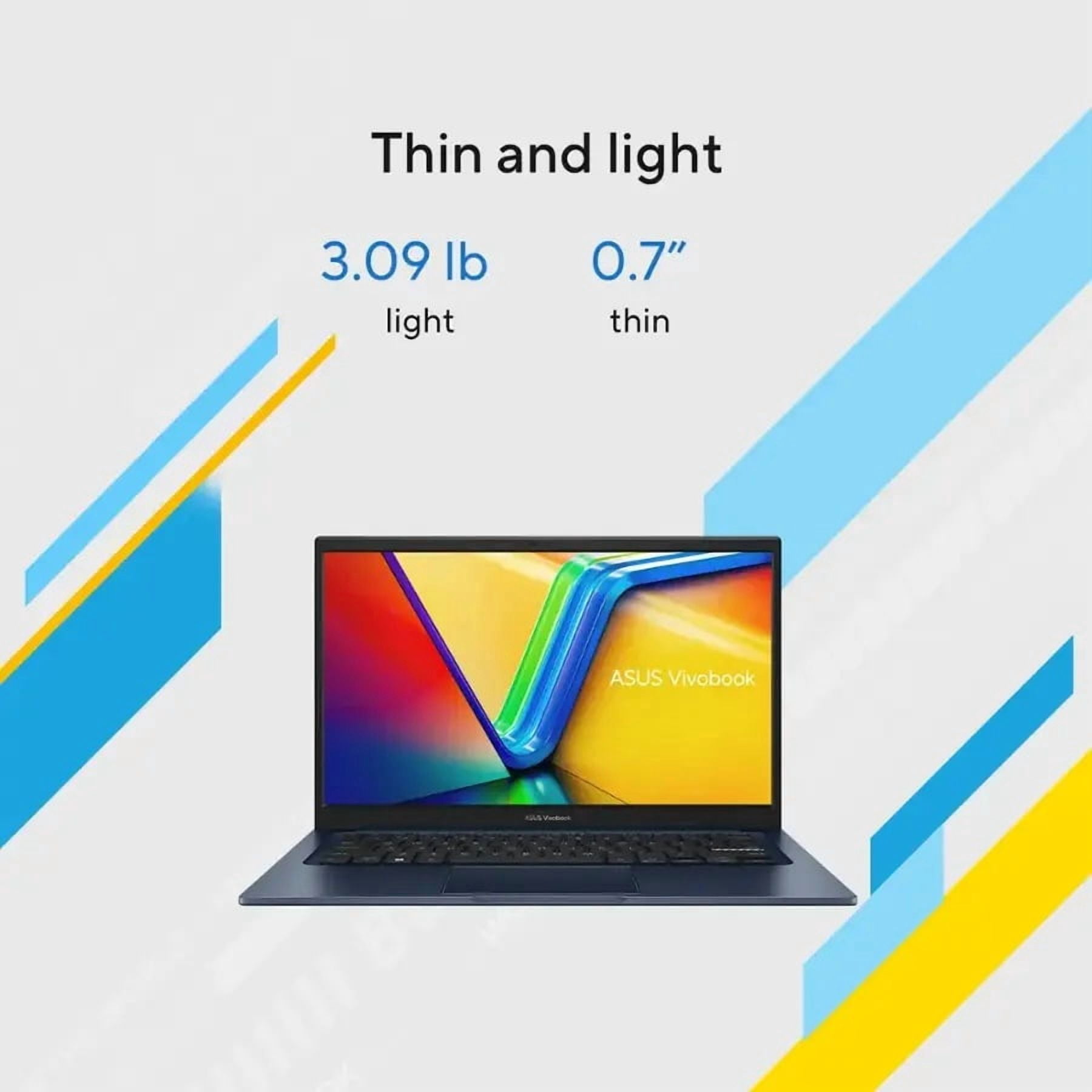ASUS Vivobook 14" FHD Slim Laptop, Latest 10 Cores i5-1334U, Intel UHD Graphics, USB C, Webcam, 2025 model, Win11, Wireless Mouse