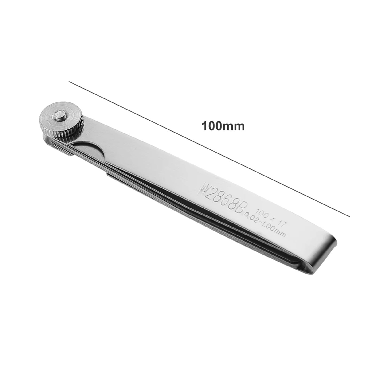 High-Precision 17 Blades Feeler Gauge Stainless Steel Gap Filler 0.02-1.0mm Thickness for Measurement Tool ,Easy Identification