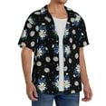 thumbnail image 2 of Kdxio Men's Hawaiian Shirt for Men Short Sleeve Shirt Daisies Flowers Summer Casual Holiday Beach Button Down T-Shirts, 2 of 7