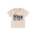thumbnail image 2 of Aojekbee Toddler Boys Birthday Shirts Fashion Short Sleeve Round Neck Excavator Letter Print Tops Kid T-Shirts, 2 of 10