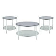thumbnail image 1 of Frostine 3-Piece Chrome and Tempered Glass Occasional Set, 1 of 6
