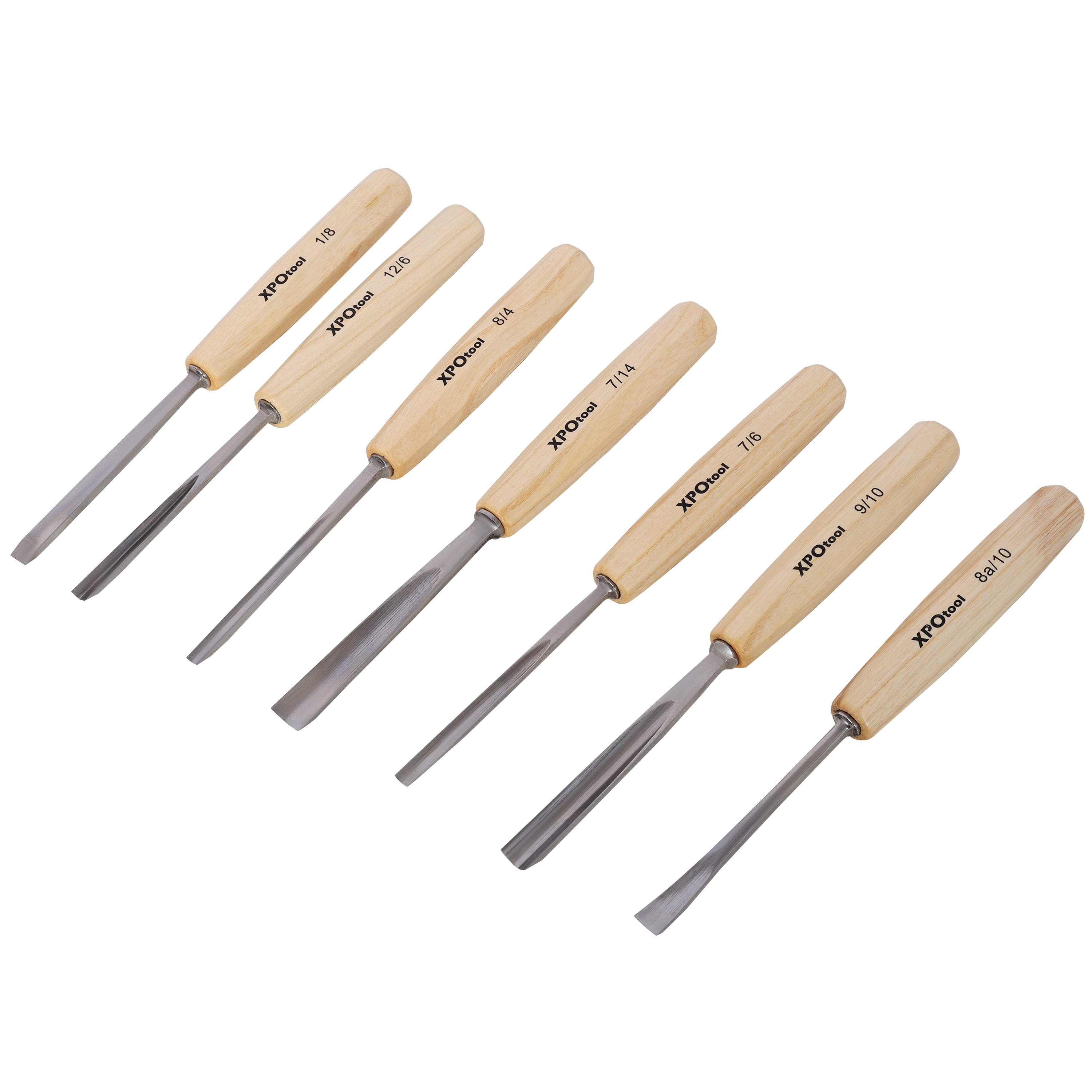 12-Piece Professional Wood Carving Chisel Set, Razor Sharp 60CRV Steel Blades Wood Carving Tools, Willow Wood Comfort Grip Handles with Canvas Storage Bag, Ideal for Beginners & Woodworking