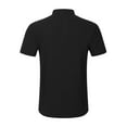thumbnail image 3 of Dpytoraw Men Soild Color Shirt Short Sleeve Hippie Casual Band Collar Summer Beach T Shirts Men’s Oversized Streetwear T-Shirts Trendy Designs Black L, 3 of 5