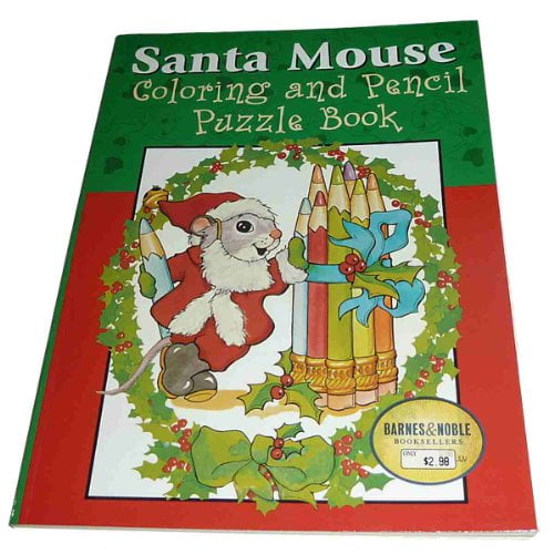 Pre-Owned Santa Mouse Coloring and Pencil Puzzle Book Paperback