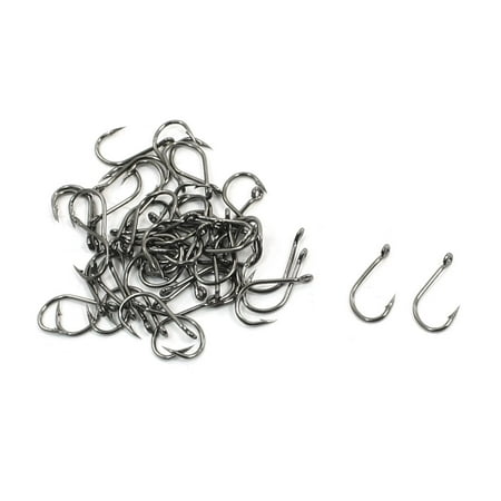 Unique Bargains 50 x Silvery Gray 2# Metal Eyelet Barb Fish Tool Fishhook Fishing (Best Tool For Cutting Fish Hooks)