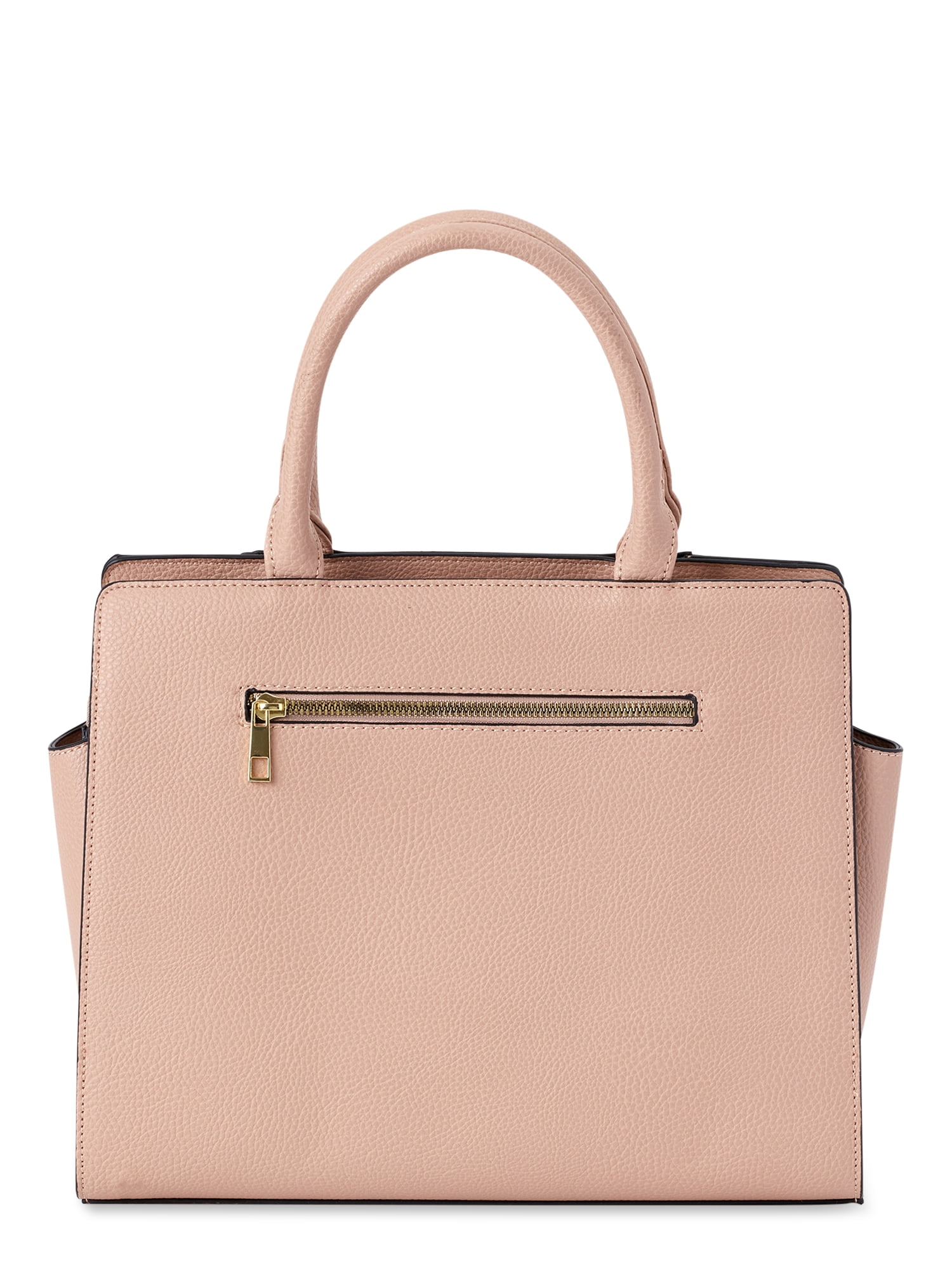 London Fog Blanca Women s Vegan Leather Satchel Bag Pale Taupe Walmart