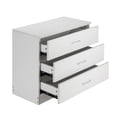 thumbnail image 2 of Ktaxon 3-Drawer Dresser Pure White with Metal Handles Bedside Night Stand Bedroom, White, 2 of 8