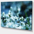 thumbnail image 2 of Fleurs Blanches sur Fond Bleu - Impression sur Toile Florale, 2 of 3