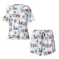 thumbnail image 4 of Lsque Trains And Cactuse Women's Short-Sleeved Pajama Set - 2 Piece Soft and Lightweight Sleepwear Set-Medium, 4 of 9