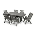thumbnail image 4 of Polywood  Vineyard 7-Piece Nautical Trestle Folding Dining Set, 4 of 5
