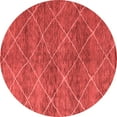 thumbnail image 1 of Ahgly Company Indoor Round Abstract Red Modern Area Rugs, 5' Round, 1 of 4