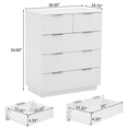 thumbnail image 4 of GZXS Dresser for Bedroom with 5 Drawers, Chest of Drawers, Closet Storage Organizer for Living Room, Entryway, White, 4 of 11